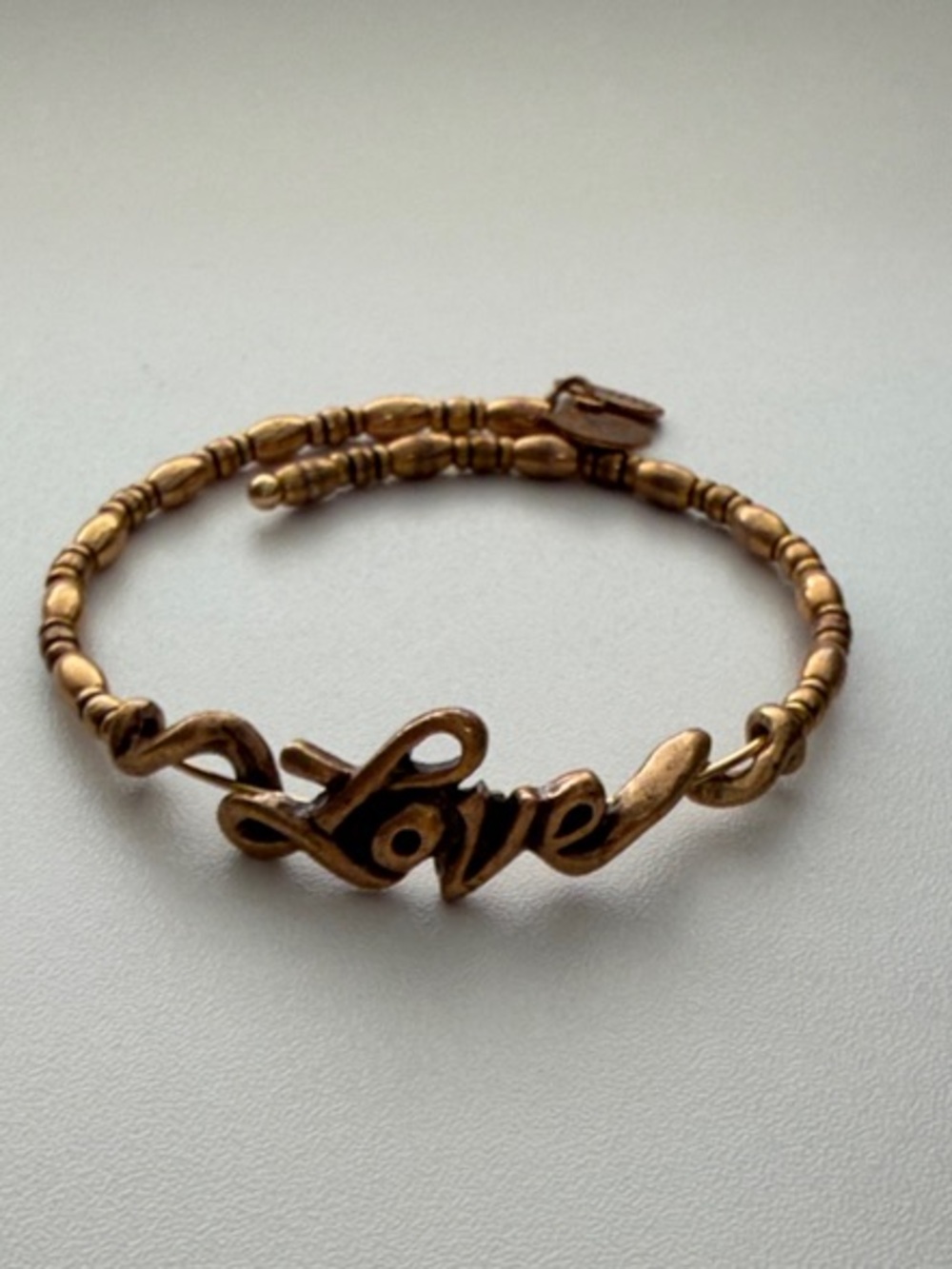 Alex and Ani Gold Beaded Expandable Wire Bracelet